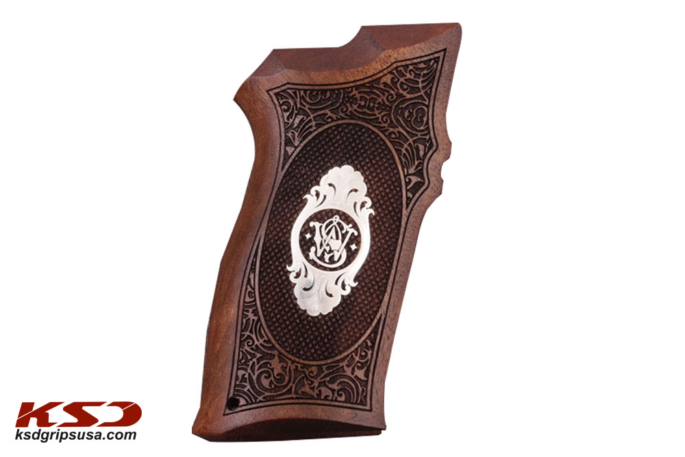 Smith Wesson 5904-5906 Ceviz Ağacı Gümüş Logo 